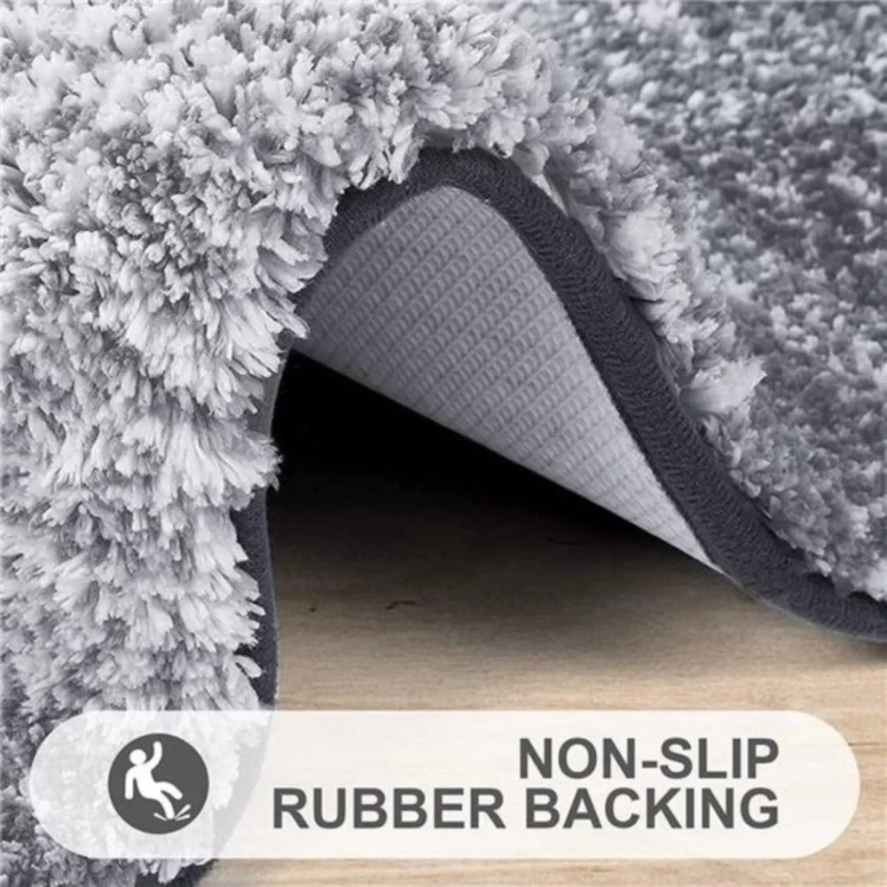 Soft and Absorbent Microfiber Bath Mat Gray NWT
